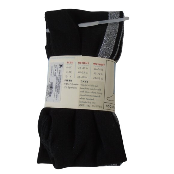 Cat & Jack Tights and Leggings Size 4-6X White and Black Pack of 2 - Picture 6 of 7